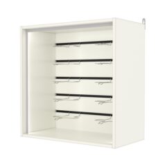 Витрина настенная №1-1ВГ-П с экономпанелью, без полок, Белый