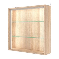 Витрина настенная с регулировочными полками №1-1Г-РЕГ-П, Дуб Сонома