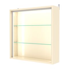 Витрина настенная с регулировочными полками №1-1Г-РЕГ-П, Крем Вайс