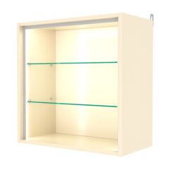 Витрина настенная №1-1ГГ-П, Крем Вайс