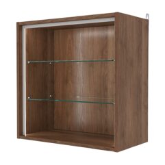 Витрина настенная №1-1ГГ-П, Орех