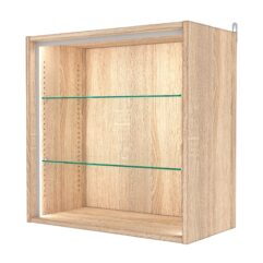 Витрина настенная с регулировочными полками №1-1ГГ-РЕГ-П, Дуб Сонома