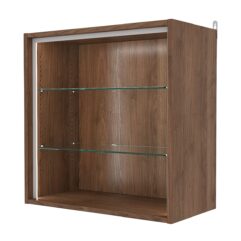 Витрина настенная с регулировочными полками №1-1ГГ-РЕГ-П, Орех