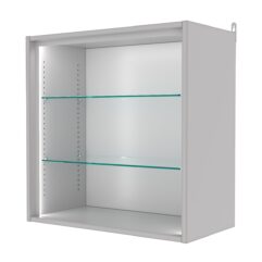 Витрина настенная с регулировочными полками №1-1ГГ-РЕГ-П, Серый