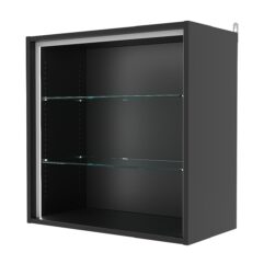 Витрина настенная с регулировочными полками №1-1ГГ-РЕГ-П, Черный
