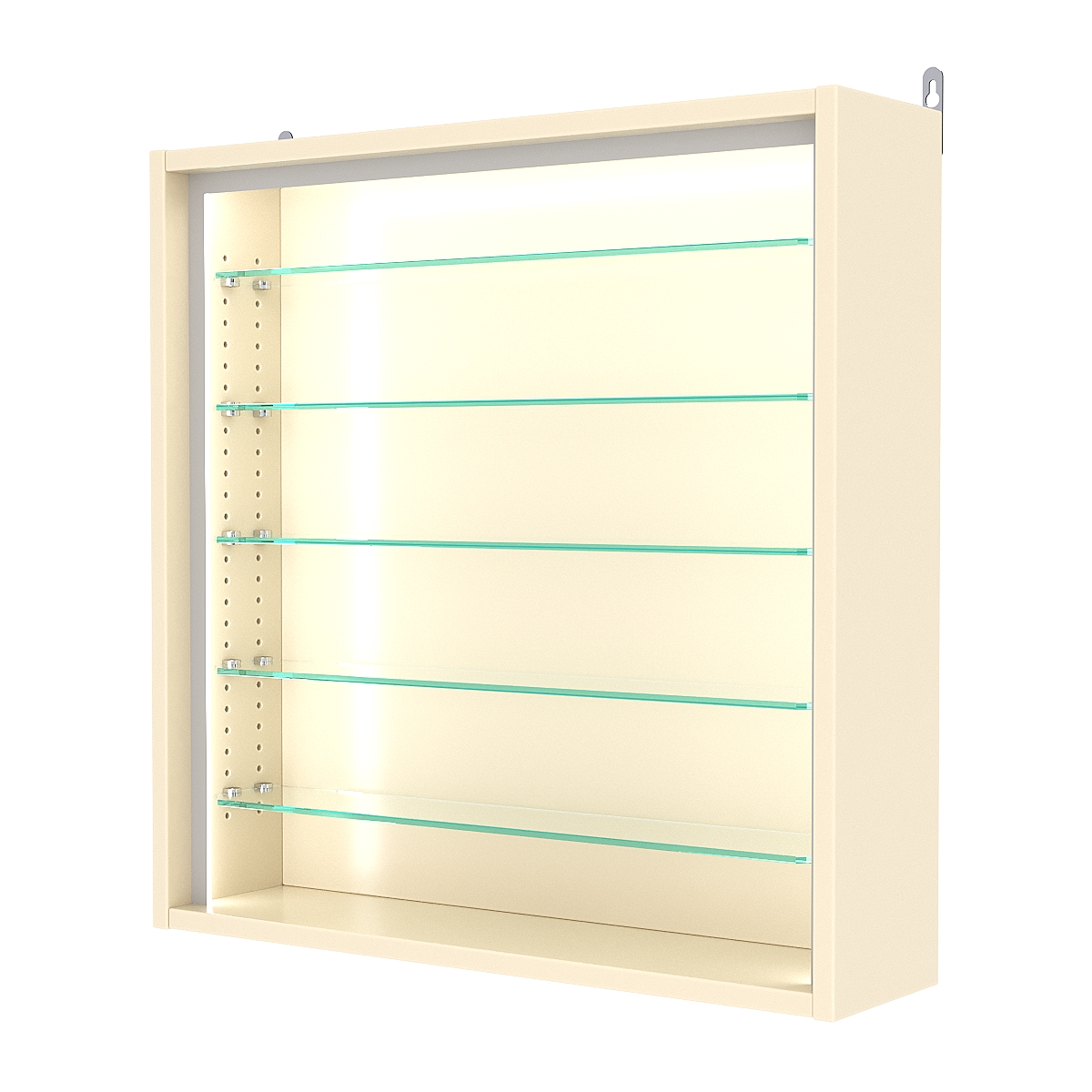 Витрина настенная с регулировочными полками №1-5Г-РЕГ-П, Крем Вайс