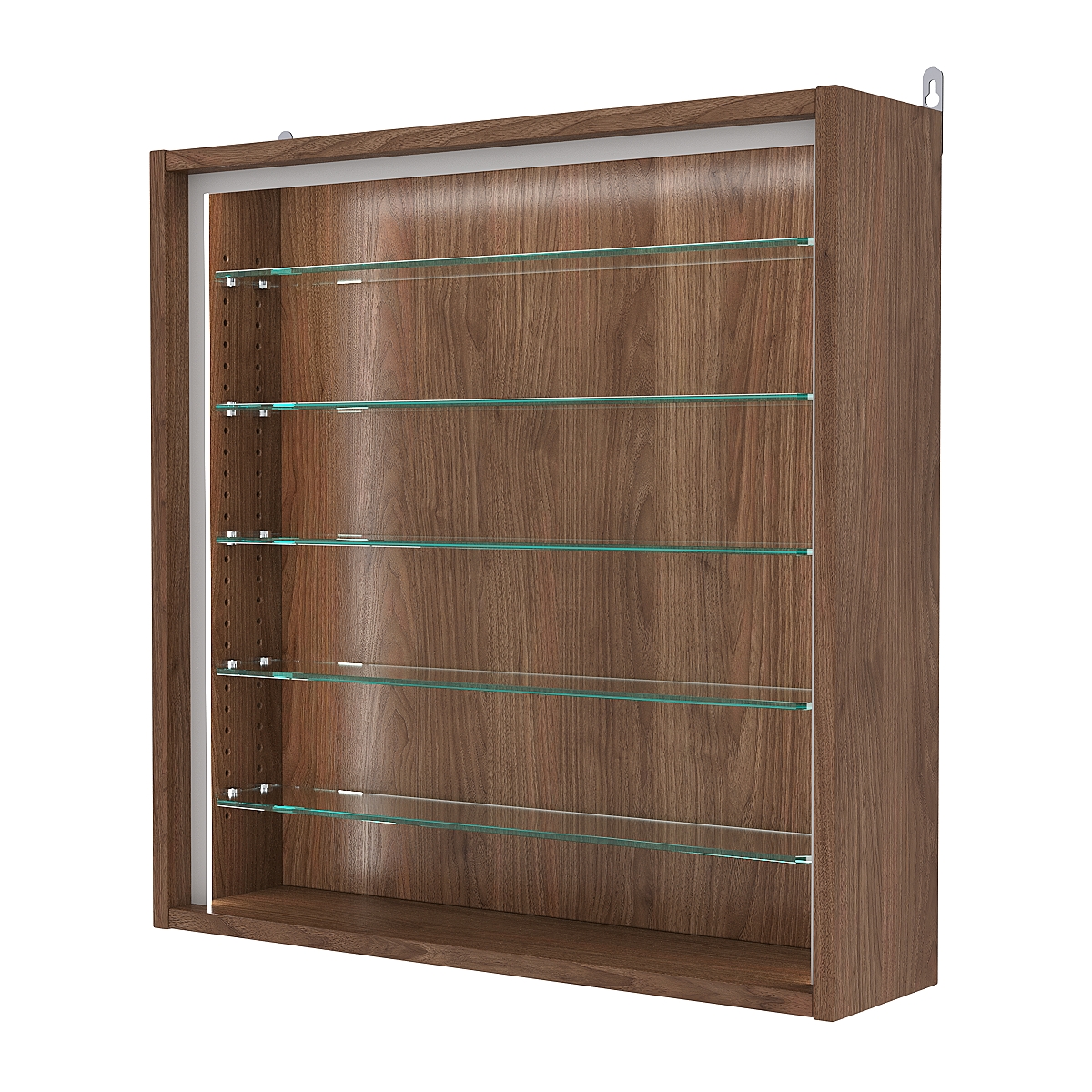 Витрина настенная с регулировочными полками №1-5Г-РЕГ-П, Орех