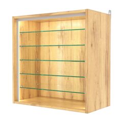 Витрина настенная №1-5ГГ-П, Дуб Золотистый