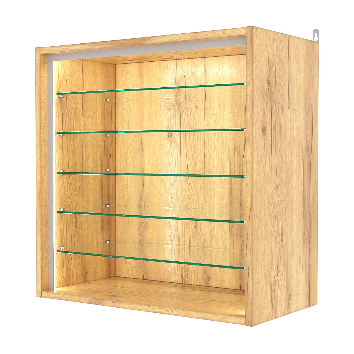 Витрина настенная №1-5ГГ-П, Дуб Золотистый