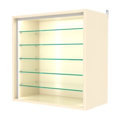 Витрина настенная №1-5ГГ-П, Крем Вайс