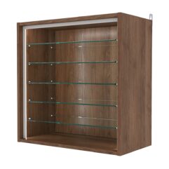 Витрина настенная №1-5ГГ-П, Орех