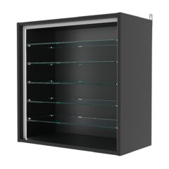 Витрина настенная №1-5ГГ-П, Черный