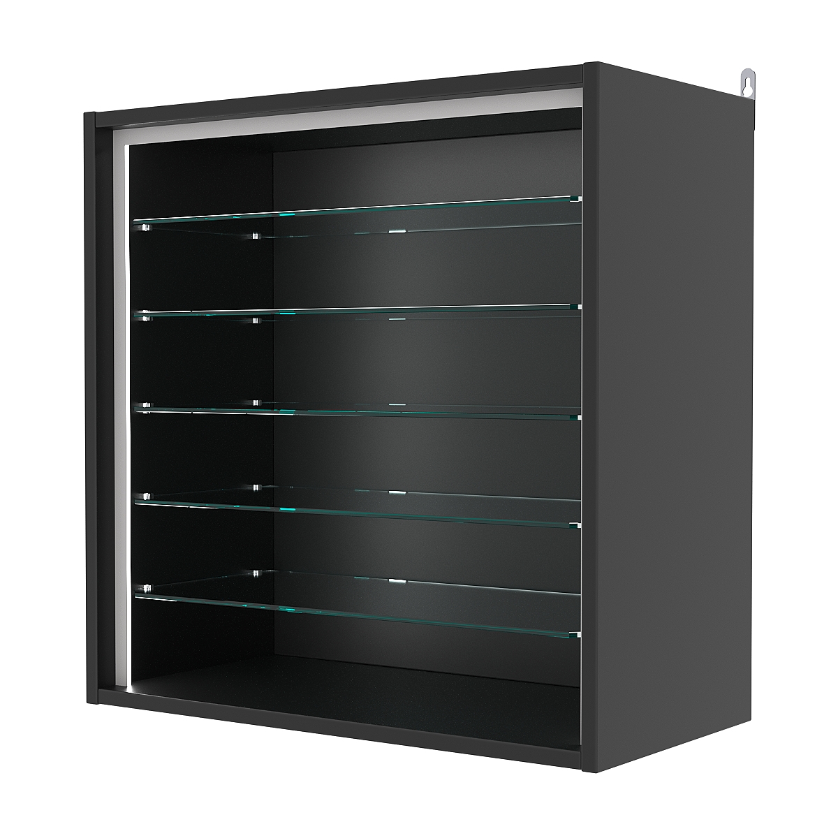 Витрина настенная №1-5ГГ-П, Черный