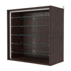 Витрина настенная с регулировочными полками №1-5ГГ-РЕГ-П, Дуб Венге