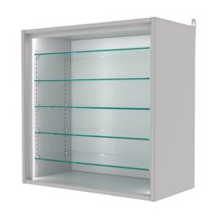 Витрина настенная с регулировочными полками №1-5ГГ-РЕГ-П, Серый