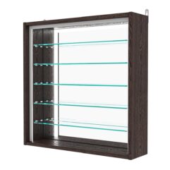 Витрина настенная №1-6Г-П с зеркалом, Дуб Венге