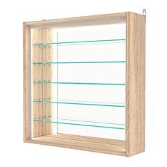 Витрина настенная №1-6Г-П с зеркалом, Дуб Сонома
