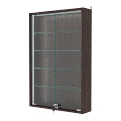 Витрина настенная с регулировочными полками №2-1А-РЕГ-П, Дуб Венге