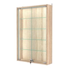 Витрина настенная с регулировочными полками №2-1А-РЕГ-П, Дуб Сонома