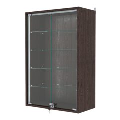 Витрина настенная №2-1АГ-П, Дуб Венге