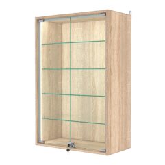 Витрина настенная №2-1АГ-П, Дуб Сонома