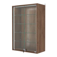 Витрина настенная №2-1АГ-П, Орех