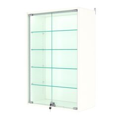 Витрина настенная с регулировочными полками №2-1АГ-РЕГ-П, Белый