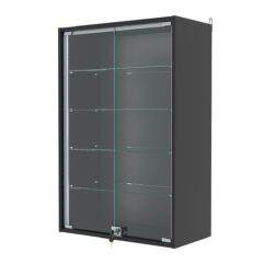 Витрина настенная с регулировочными полками №2-1АГ-РЕГ-П, Черный