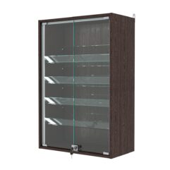 Витрина настенная №2-1АКГ-П, Дуб Венге