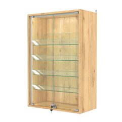 Витрина настенная №2-1АКГ-П, Дуб Золотистый