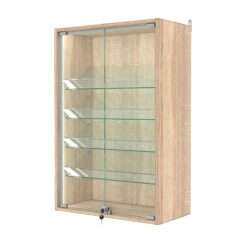 Витрина настенная №2-1АКГ-П, Дуб Сонома