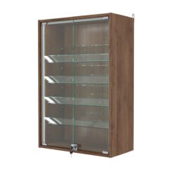 Витрина настенная №2-1АКГ-П, Орех