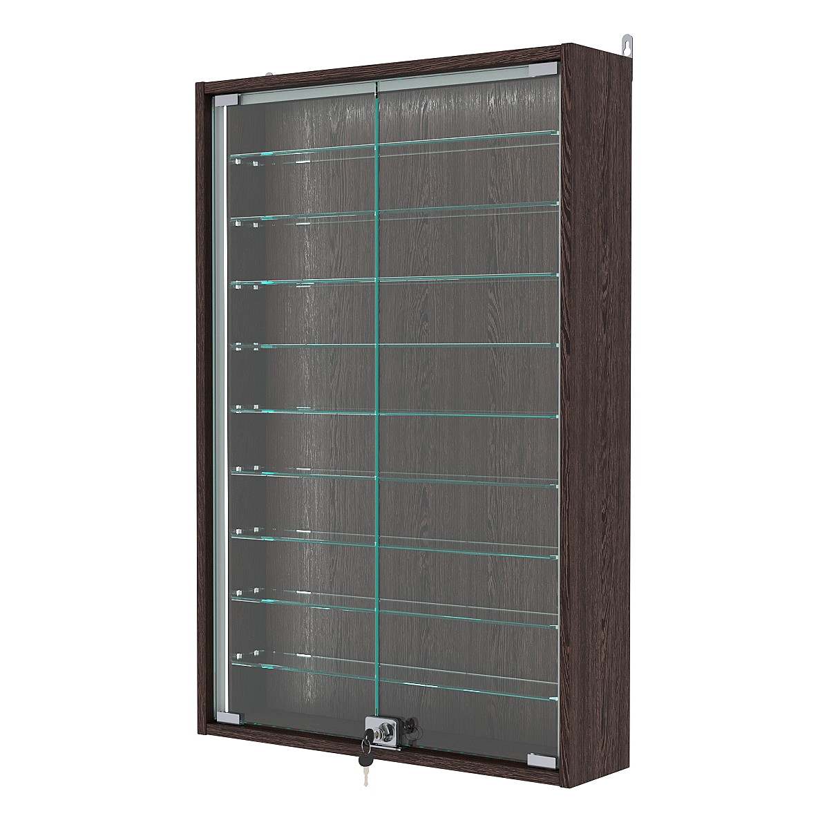 Витрина настенная №2-5А-П, Дуб Венге