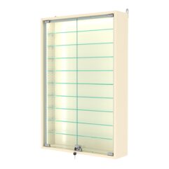 Витрина настенная с регулировочными полками №2-5А-РЕГ-П, Крем Вайс