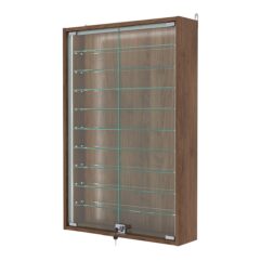 Витрина настенная с регулировочными полками №2-5А-РЕГ-П, Орех