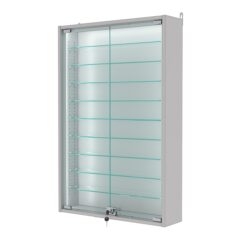 Витрина настенная с регулировочными полками №2-5А-РЕГ-П, Серый