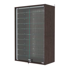 Витрина настенная №2-5АГ-П, Дуб Венге