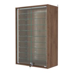 Витрина настенная №2-5АГ-П, Орех