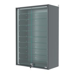 Витрина настенная №2-5АГ-П, Темно-Серый