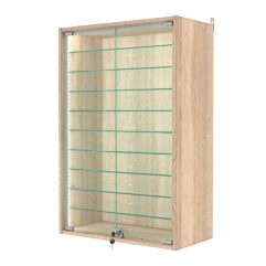 Витрина настенная с регулировочными полками №2-5АГ-РЕГ-П, Дуб Сонома