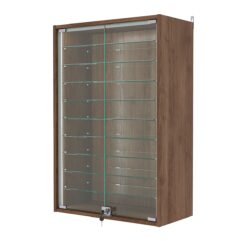 Витрина настенная с регулировочными полками №2-5АГ-РЕГ-П, Орех