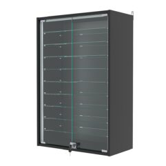 Витрина настенная с регулировочными полками №2-5АГ-РЕГ-П, Черный