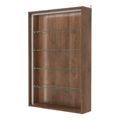 Витрина настенная №2-7А-П с подсветкой, Орех