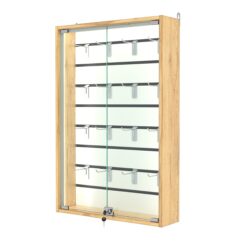 Витрина настенная №2-1Б-П с экономпанелью, без полок, Дуб Золотистый