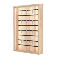 Витрина настенная №2-1В-П с экономпанелью, без полок, Дуб Сонома