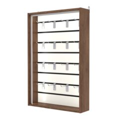 Витрина настенная №2-1В-П с экономпанелью, без полок, Орех