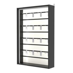 Витрина настенная №2-1В-П с экономпанелью, без полок, Черный