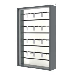 Витрина настенная №2-1В-П с экономпанелью, без полок, Темно-Серый