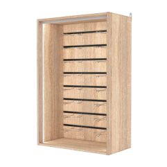 Витрина настенная №2-1ВГ-П с экономпанелью, без полок, Дуб Сонома