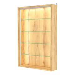 Витрина настенная №2-1Г-П, Дуб Золотистый